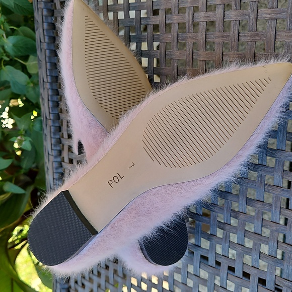 POL Pink Mohair Loafers Flats Fur Pointed‎ Toe Feminine NWOT Size 7 - Picture 13 of 15